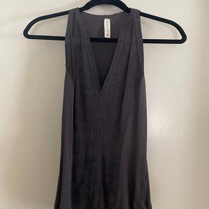 Illia suede and modal top, size 2 (small/medium), lovely purple-tone brown